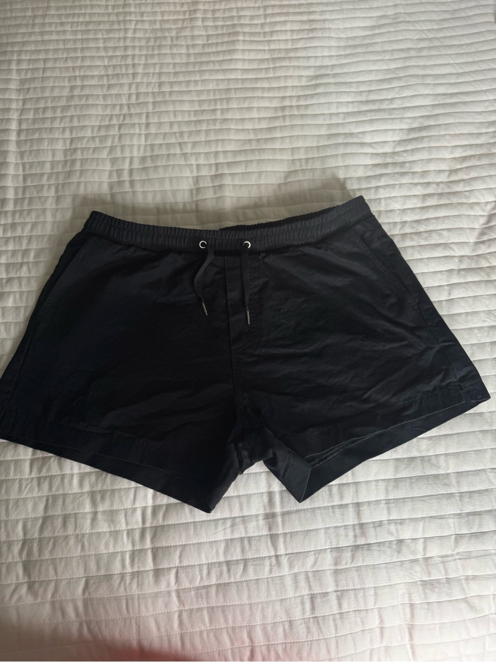 Reclaimed Vintage Men's Black Cargo Drawstring Shorts - Picture 2 of 4